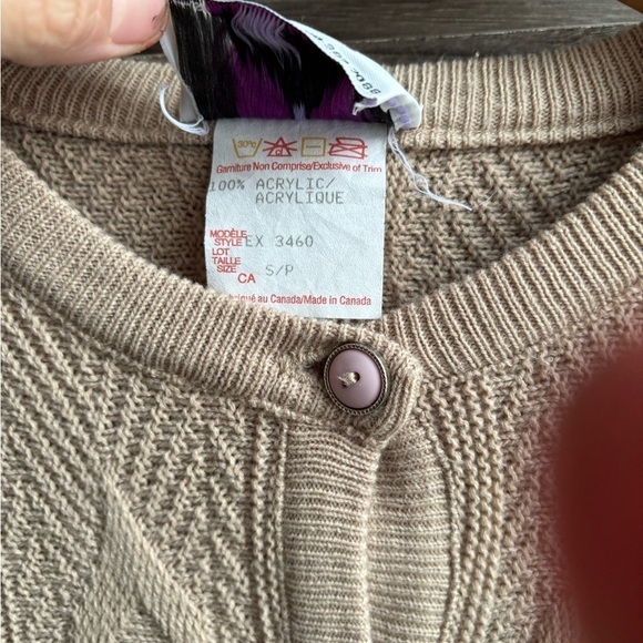 Silverts Vintage Style Beige Cardigan Small - Picture 5 of 7